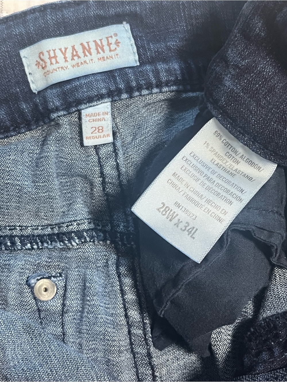 2 Pair Shyanne Women’s Bootcut Jeans 28x34 Reg Dark Wash Stretch Western Denim - Picture 15 of 16